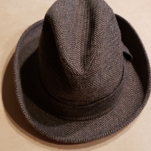 BEE Hats USA Fedora Wool Herringbone Black & Grey - Picture 2 of 9